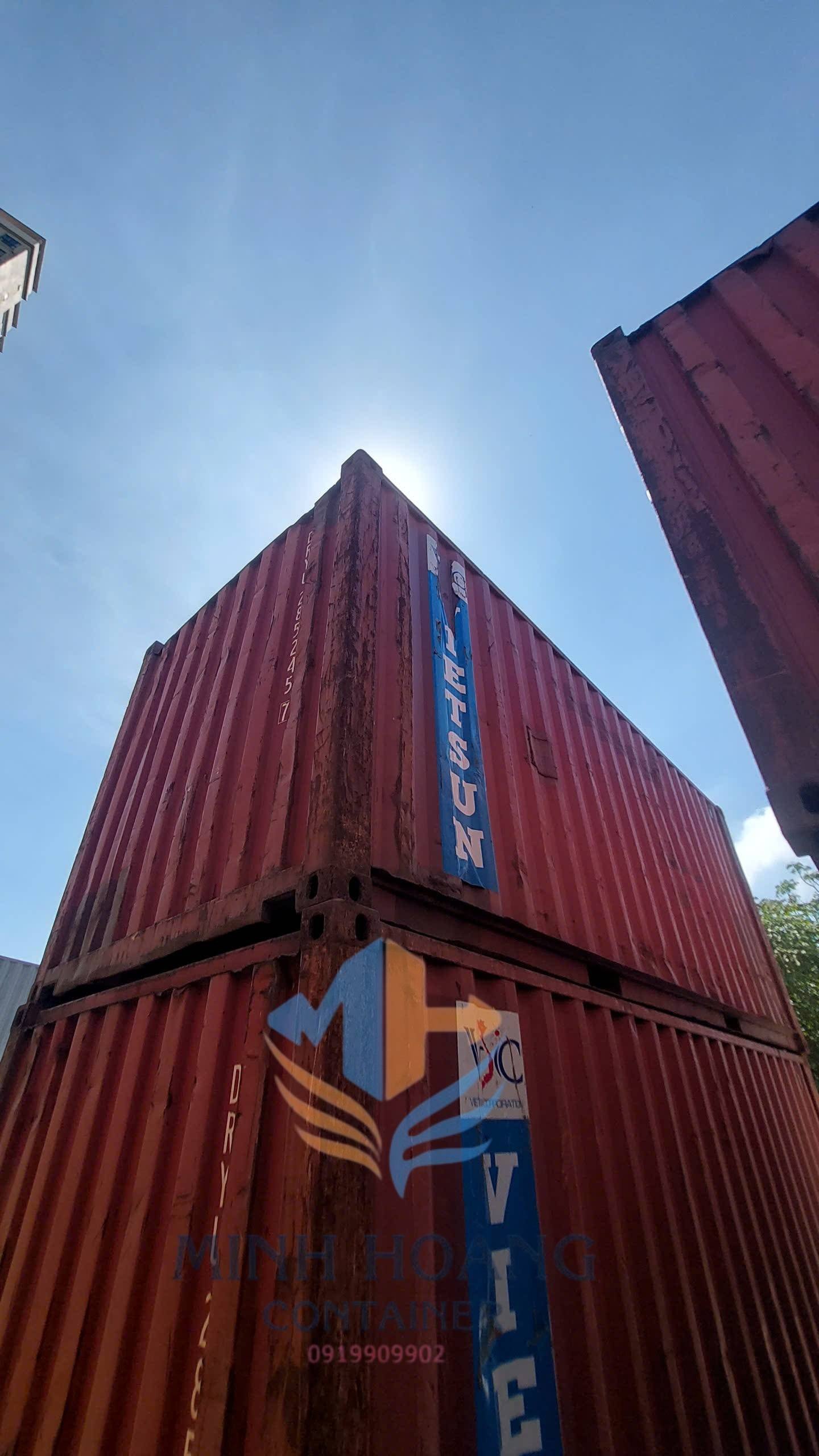 Container Kho 20 Feet Màu Đỏ Cao 2m6 Mẫu 3
